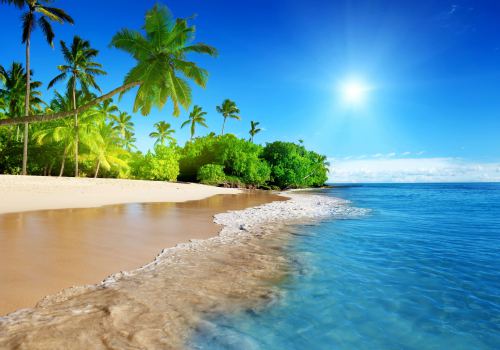 Sunshine Blue Sea Coast Sky Tropical Paradise Beach