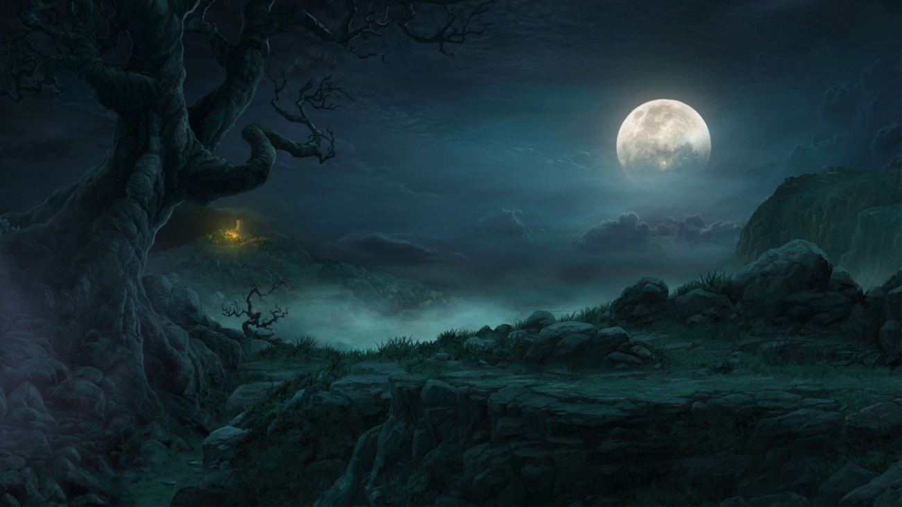 Diablo III Moon Landscapes Artwork Games Wallpaper